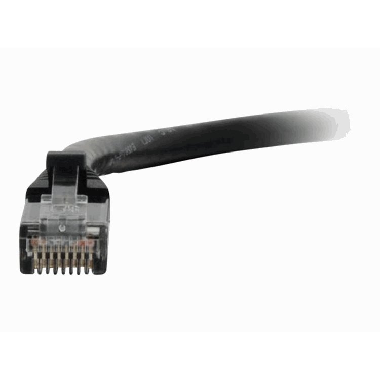 Cbl/0.5M Mld/Booted Black CAT5E PVC UTP