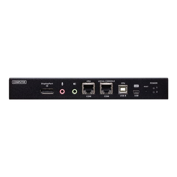 1-Port 4K DisplayPort KVM over IP Switch with Local or Remote Access  Virtual Media  Power/LAN Redun