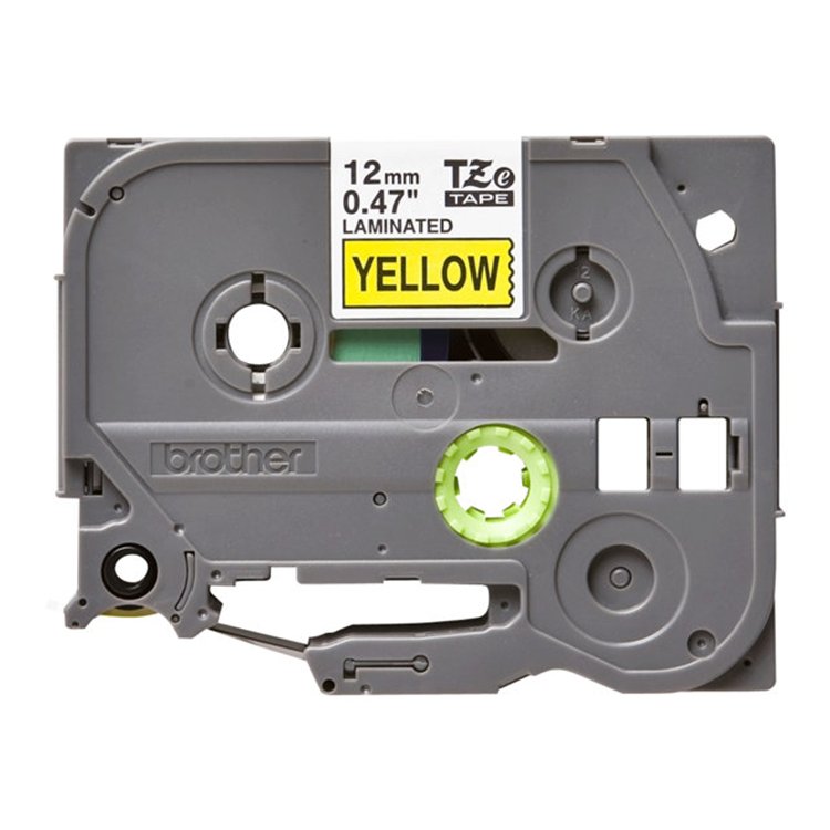 TZ-631 12mm - black on yellow - laminated (8m)