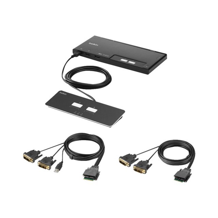 2-Port Dual Head DVI Modular Secure KVM