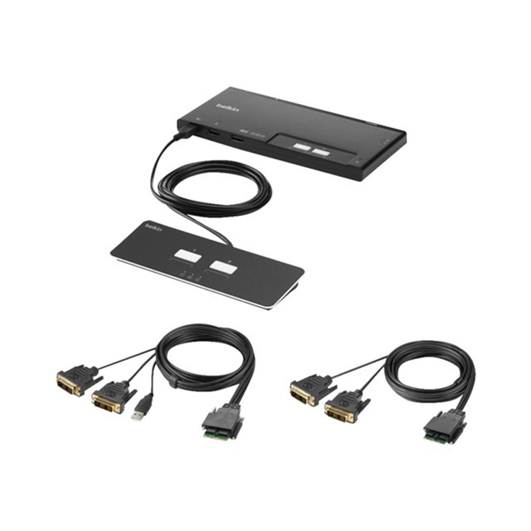 2-Port Dual Head DVI Modular Secure KVM
