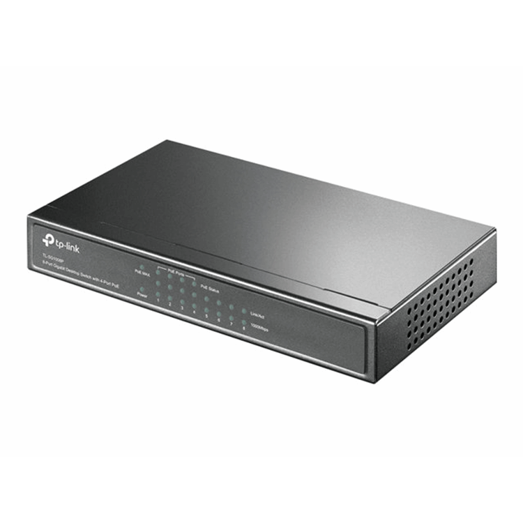 TL-SG1008P 8-Port Gigabit Desktop PoE Switch 8 10/100/1000Mbps RJ45 ports including 4 PoE ports stee