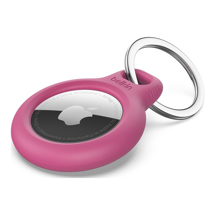 BELKIN AirTag Holder with Keyring Pink