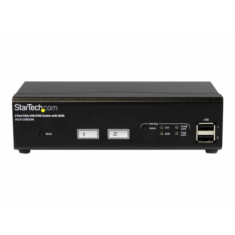 2 Port USB VGA KVM Switch with DDM