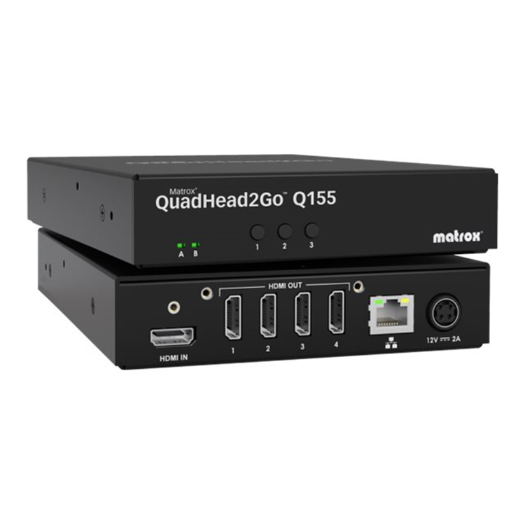 QuadHead2Go Q155 Appliance. Input: 1x HDMI / Output: 4x HDMI
