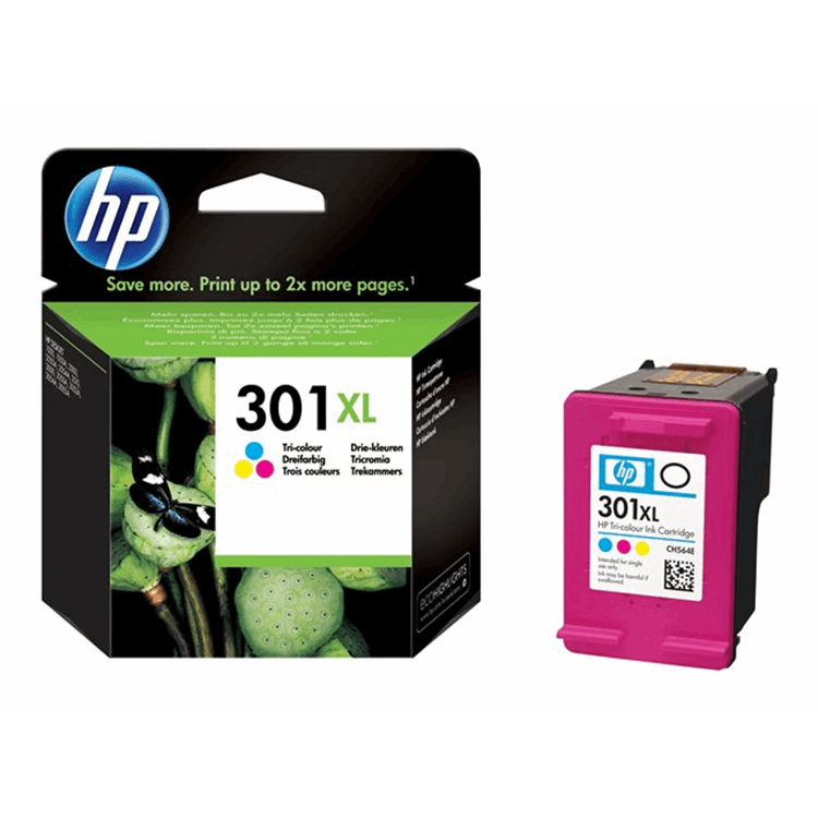 HP 301XL TRI-COLOR INK CARTRIDGE .