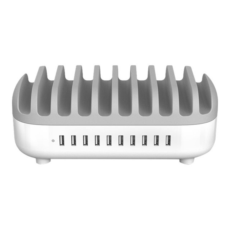 10 Port USB Charg Dock station WHT UK