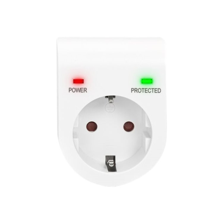 surge protector with power and protected surge protector with power and protected