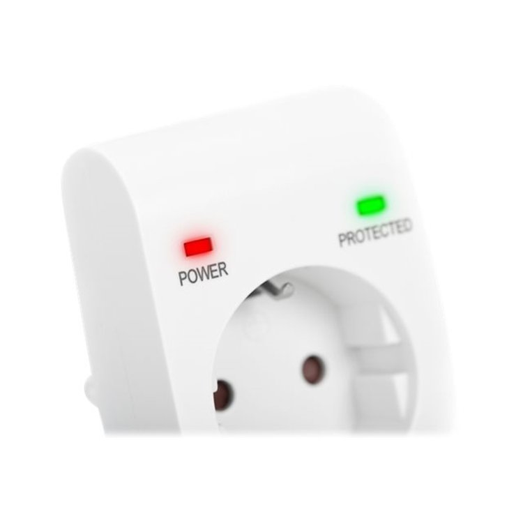 surge protector with power and protected surge protector with power and protected