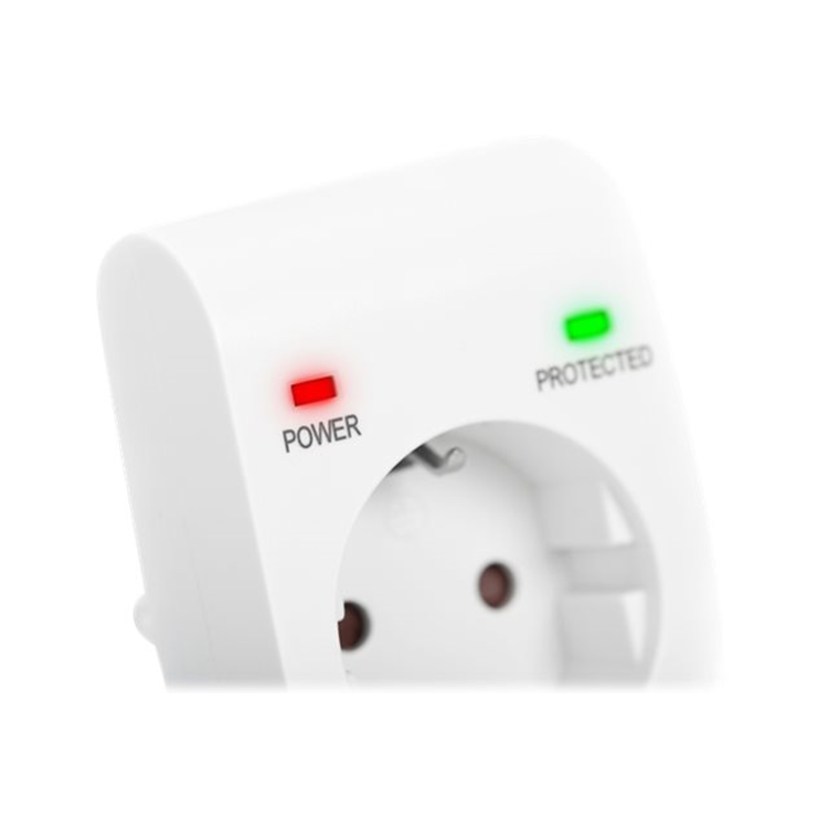 surge protector with power and protected surge protector with power and protected