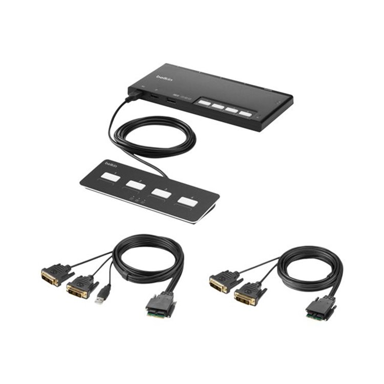 4-Port Dual Head DVI Modular Secure KVM 4-Port Dual Head DVI Modular Secure KVM