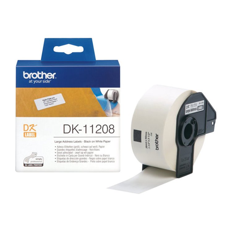 BROTHER DK11208 suuri osoitetarra38x90mm