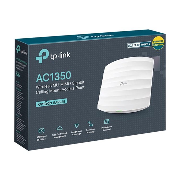 AC1350 Wireless Dual Band Gigabit Ceiling Mount Access Point Qualcomm 450Mbps at 2.4GHz + 867Mbps at