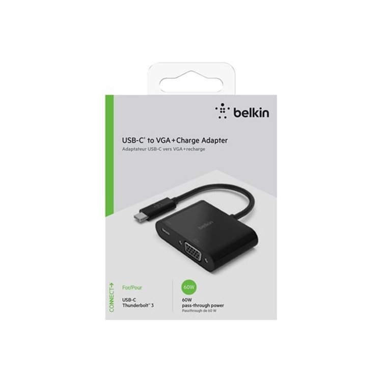 USB-C to HDMI+Charge Adapter BLK 60W