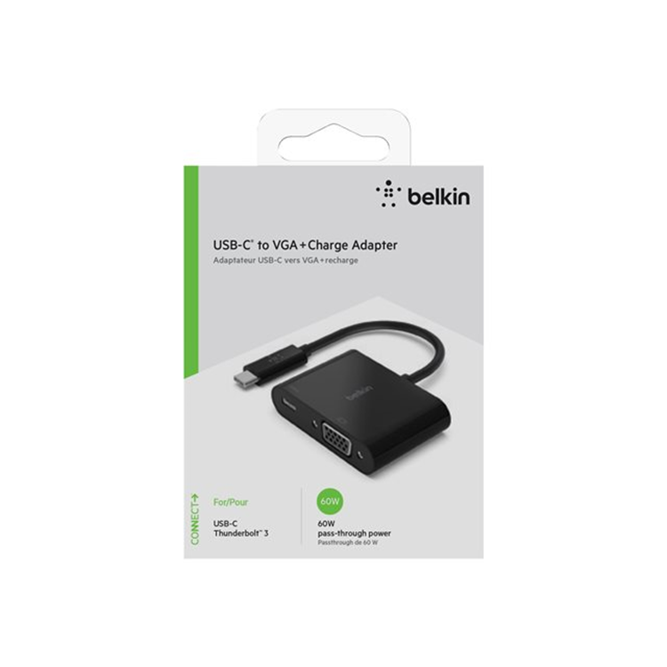 USB-C to HDMI+Charge Adapter BLK 60W