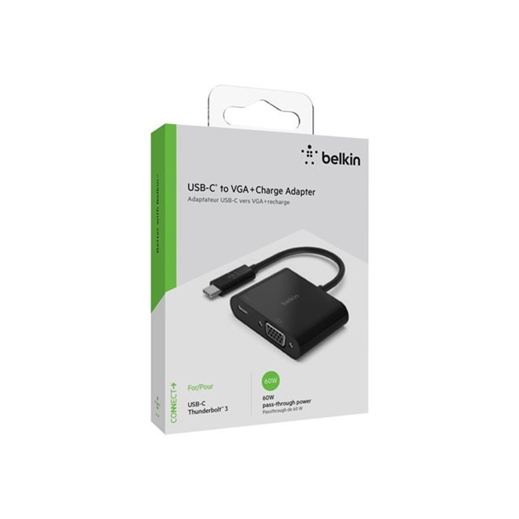 USB-C to HDMI+Charge Adapter BLK 60W