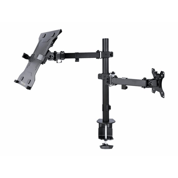 Monitor Arm with Laptop Tray Adjustable