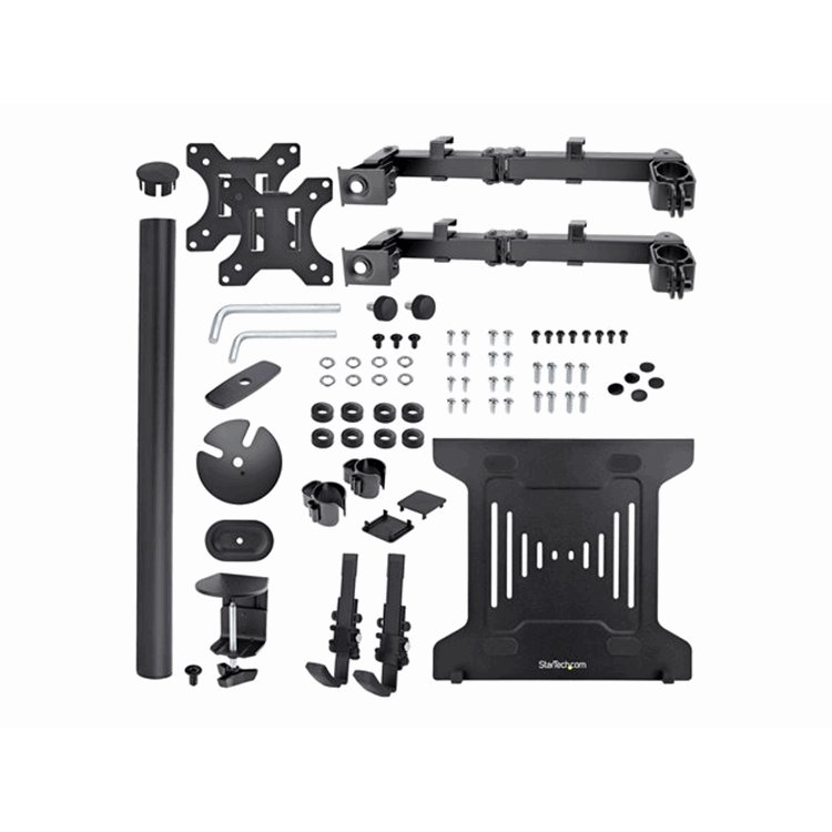Monitor Arm with Laptop Tray Adjustable