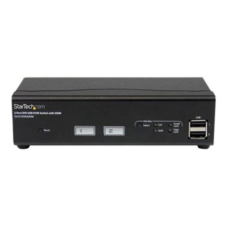 2 Port USB DVI KVM Switch with DDM Fast
