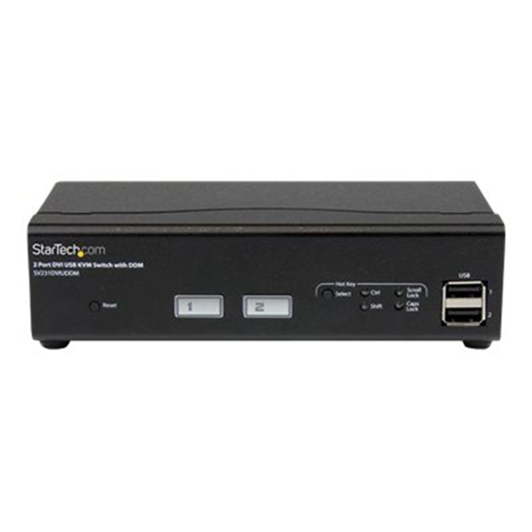 2 Port USB DVI KVM Switch with DDM Fast
