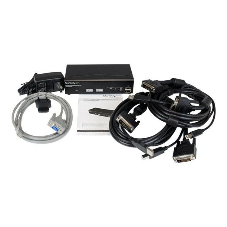2 Port USB DVI KVM Switch with DDM Fast