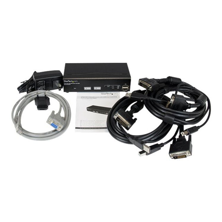 2 Port USB DVI KVM Switch with DDM Fast