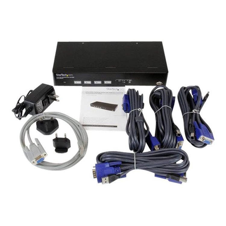 4 Port USB VGA KVM Switch with DDM Fast