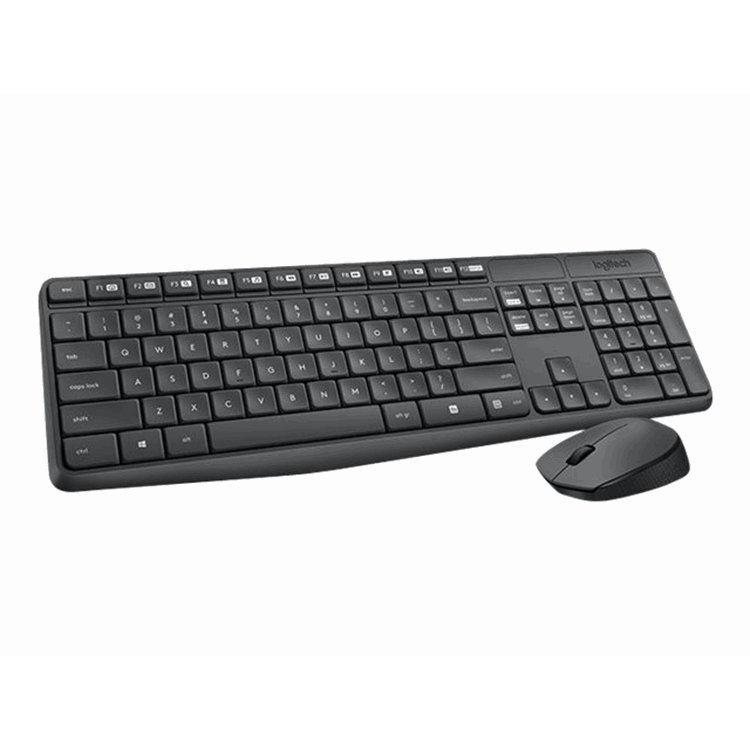 MK235 Wireless Keyboard and Mouse Combo-GREY-NLB-2.4GHZ-CENTRAL-(GREY KEYS GREYBTM)
