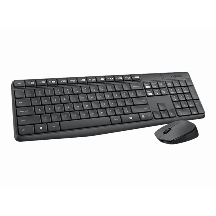 MK235 Wireless Keyboard and Mouse Combo-GREY-NLB-2.4GHZ-CENTRAL-(GREY KEYS GREYBTM)