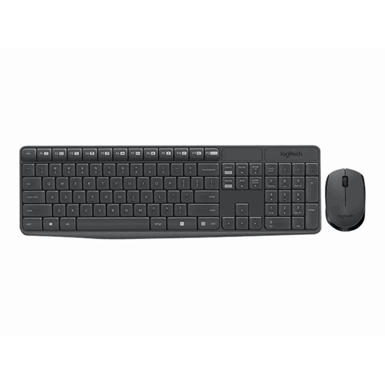 MK235 Wireless Keyboard and Mouse Combo-GREY-NLB-2.4GHZ-CENTRAL-(GREY KEYS GREYBTM)