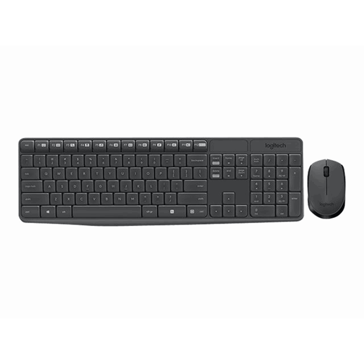 MK235 Wireless Keyboard and Mouse Combo-GREY-NLB-2.4GHZ-CENTRAL-(GREY KEYS GREYBTM)