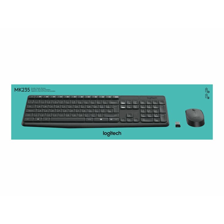 MK235 Wireless Keyboard and Mouse Combo-GREY-NLB-2.4GHZ-CENTRAL-(GREY KEYS GREYBTM)