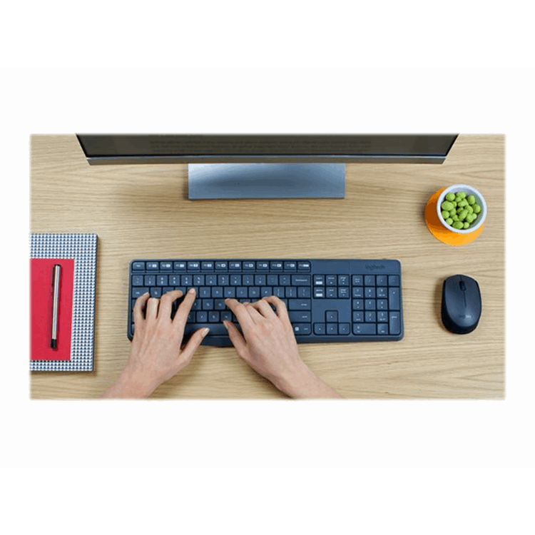 MK235 Wireless Keyboard and Mouse Combo-GREY-NLB-2.4GHZ-CENTRAL-(GREY KEYS GREYBTM)