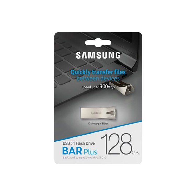 128GB BAR PLUS USB - CHAMPAGNE SILVER