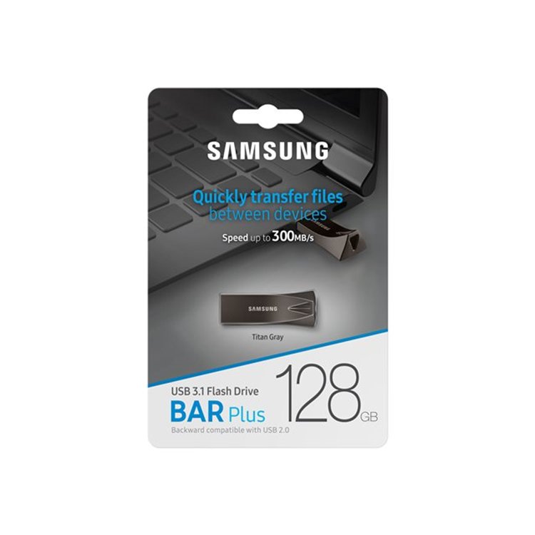 128GB BAR PLUS USB DRIVE - TITAN GRAY