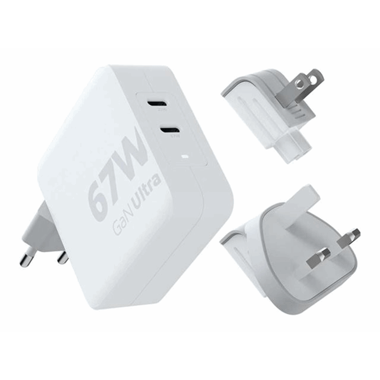 67W GaN-Ultra Travel Charger + USB-C PD