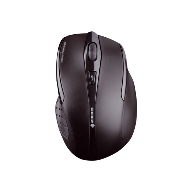 MW 3000 wireless mouse black USB. 2.4GHz wireless technology/non-slip rubber sides/on-off button for