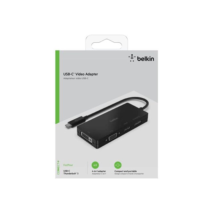 USB-C to VGA+Charge Adapter BLK 60W