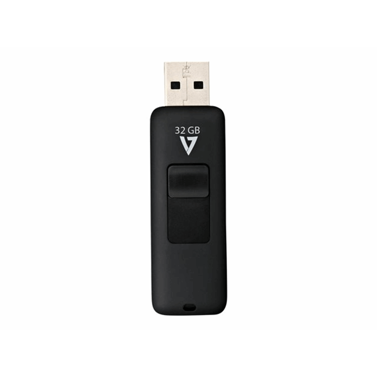 32GB FLASH DRIVE USB 2.0 BLACK RETRACTBL