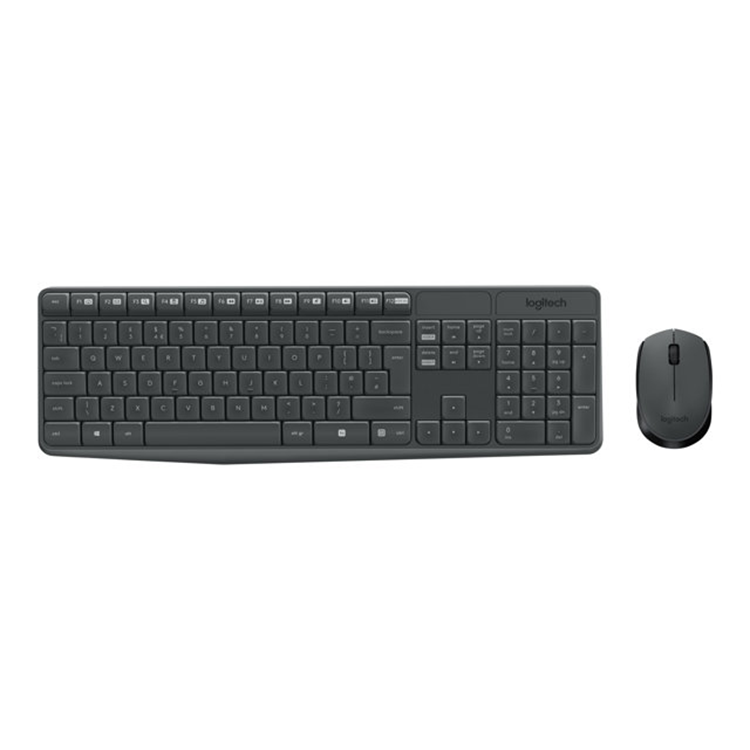 MK235 Wireless Keyboard and Mouse Combo-GREY-US INT''L-2.4GHZ-INTNL-(GREY KEYS GREY BTM)