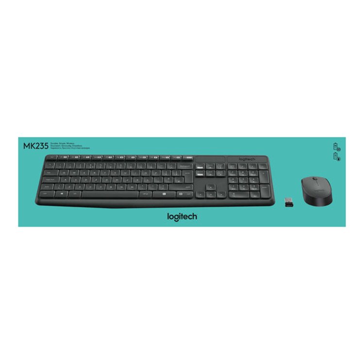 MK235 Wireless Keyboard and Mouse Combo-GREY-US INT''L-2.4GHZ-INTNL-(GREY KEYS GREY BTM) MK235 Wireless Keyboard and Mouse Combo-GREY-US INT''L-2.4GHZ-INTNL-(GREY KEYS GREY BTM)