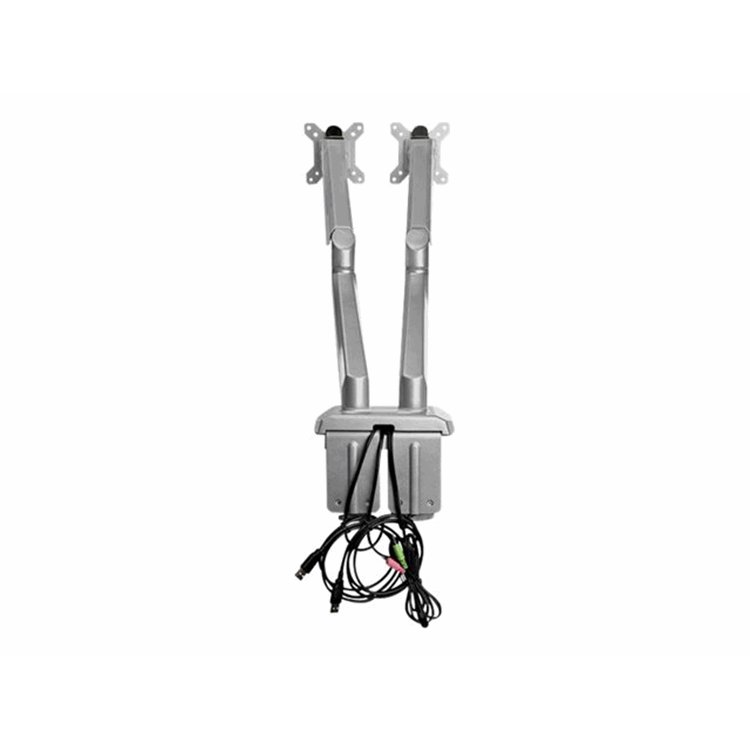 Desk Mount Dual Monitor Arm w/USB/Audio