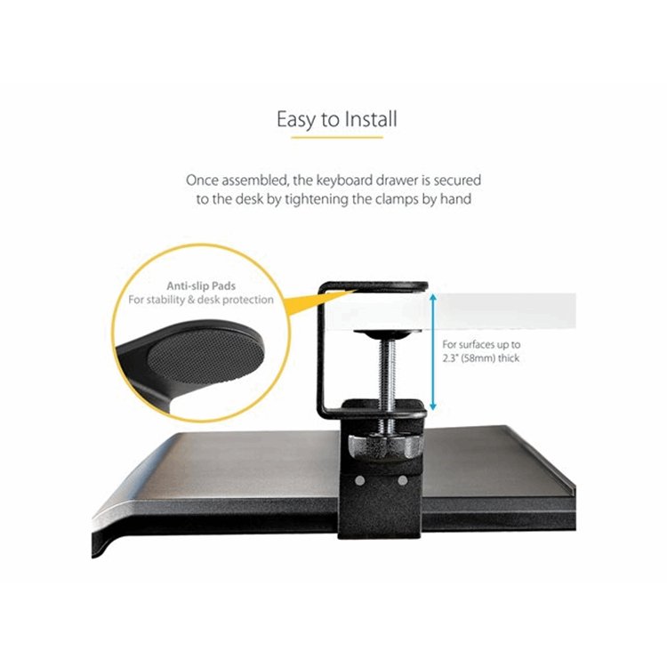 Under-Desk Keyboard Tray Adjustable