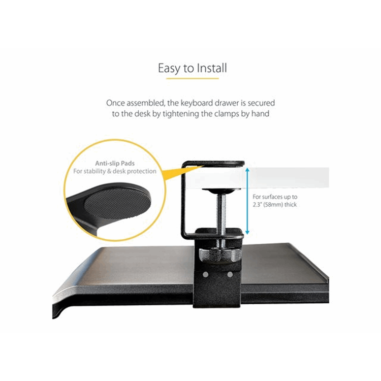 Under-Desk Keyboard Tray Adjustable