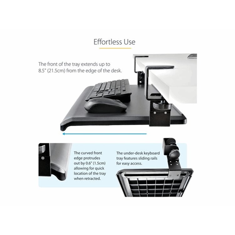 Under-Desk Keyboard Tray Adjustable