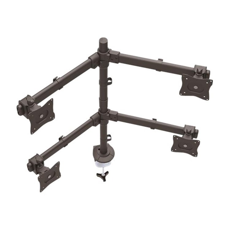 Desk Mount Quad Monitor Arm - Steel