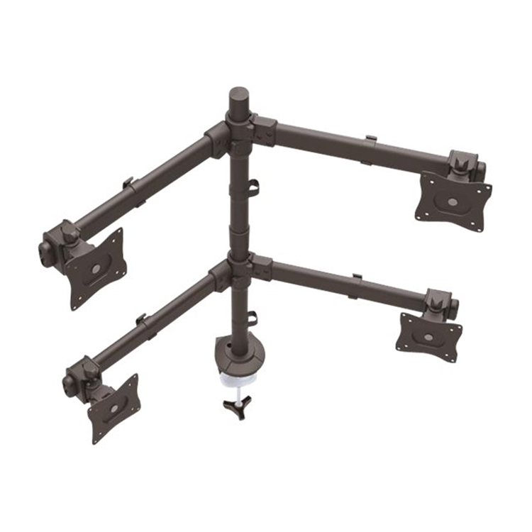 Desk Mount Quad Monitor Arm - Steel