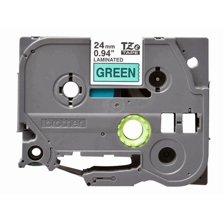 TZ-751 24mm - black on green - laminated (8m)