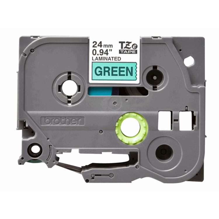 TZ-751 24mm - black on green - laminated (8m)