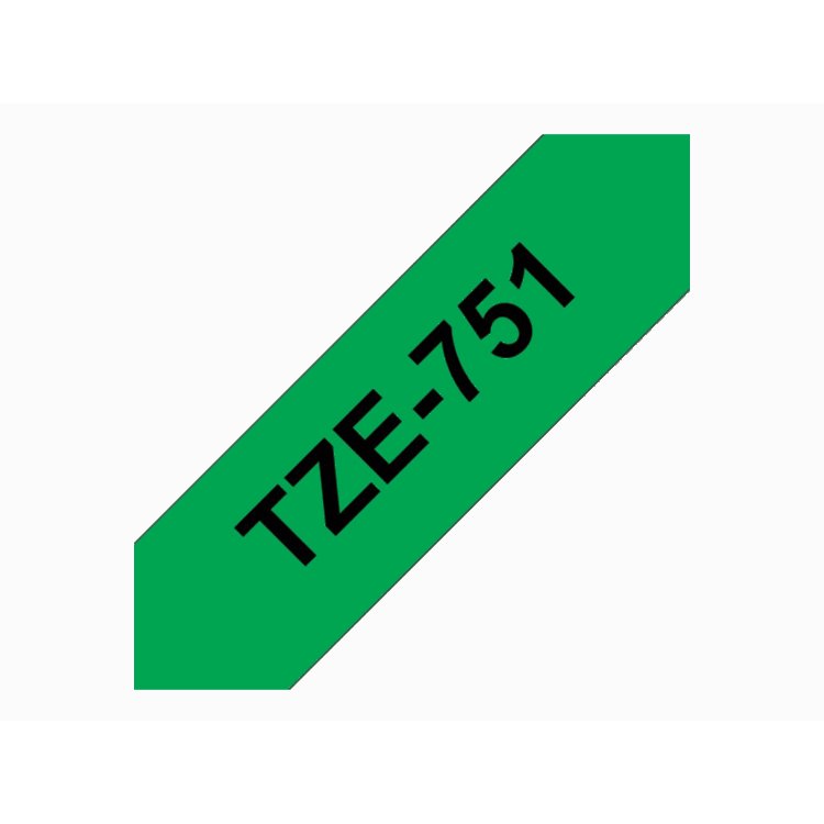 TZ-751 24mm - black on green - laminated (8m)